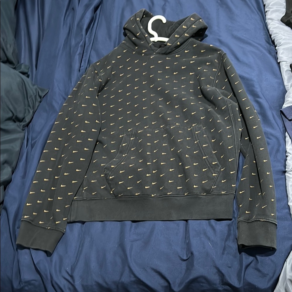 Nike Black Hoodie with White Logo
